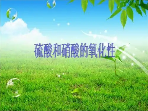 《硫酸和硝酸的氧化性》