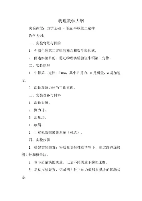 物理教学大纲