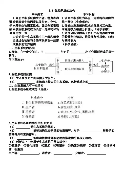 高中生物 生态系统的结构