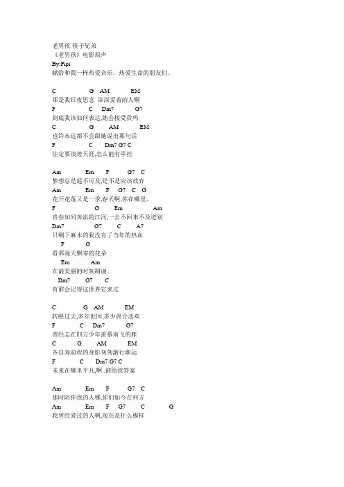 筷子兄弟-老男孩