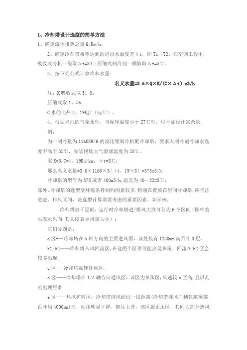 冷却塔选型