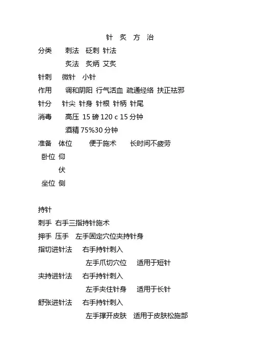 刺法灸法