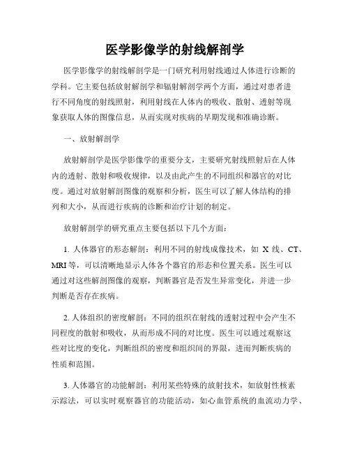 医学影像学的射线解剖学