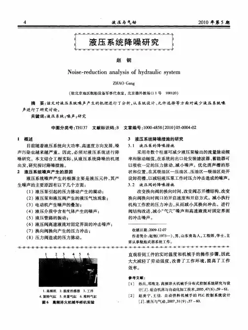 液压系统降噪研究
