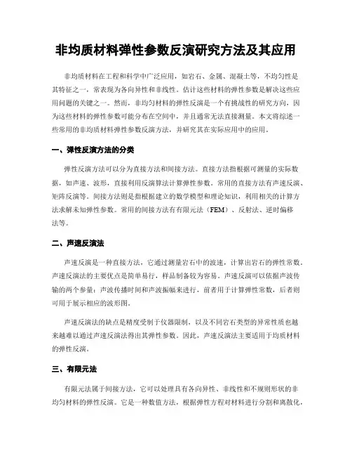 非均质材料弹性参数反演研究方法及其应用