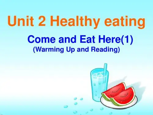 人教新课标Book 3 Unit 2 Healthy Eating Warming Up and Reading 课件共19张PPT