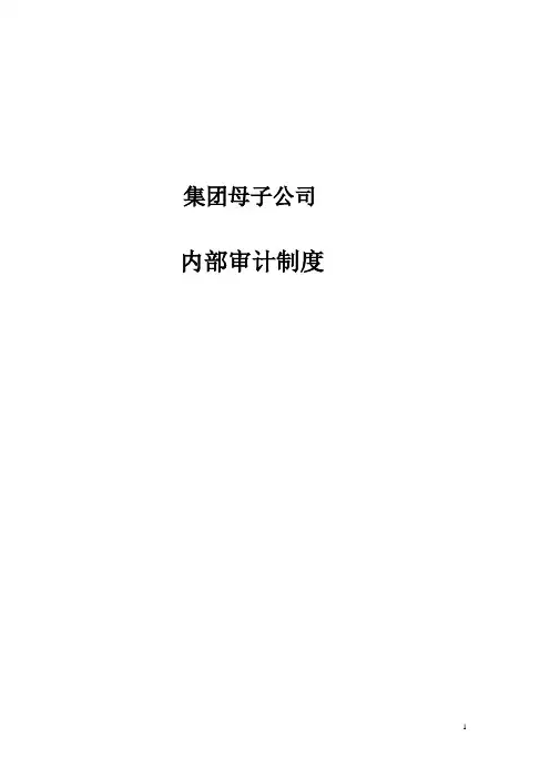 集团母子公司内部审计制度