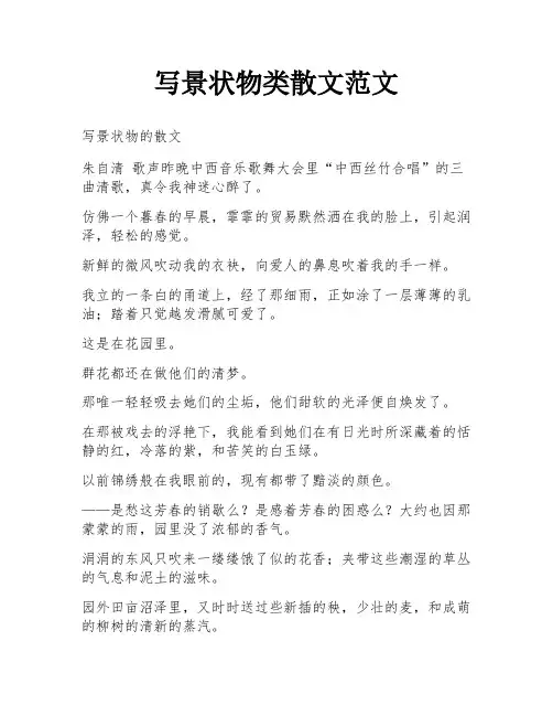 写景状物类散文范文