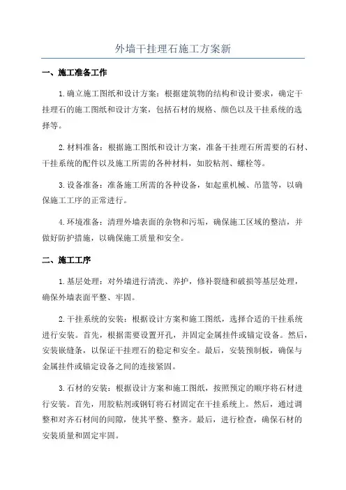 外墙干挂理石施工方案新
