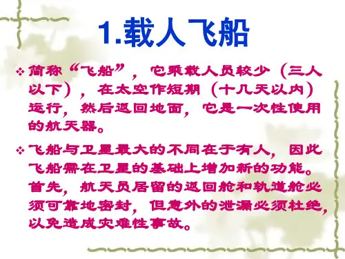 三种载人航天器PPT课件
