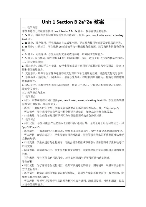 Unit1SectionB2a~2e教案