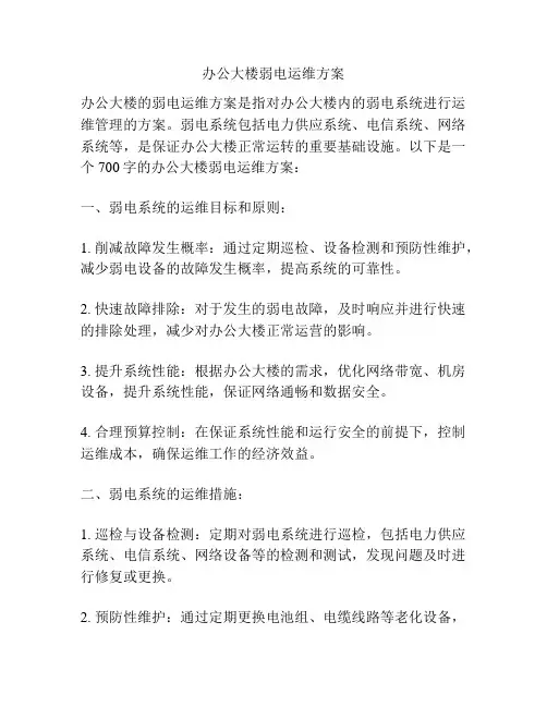 办公大楼弱电运维方案