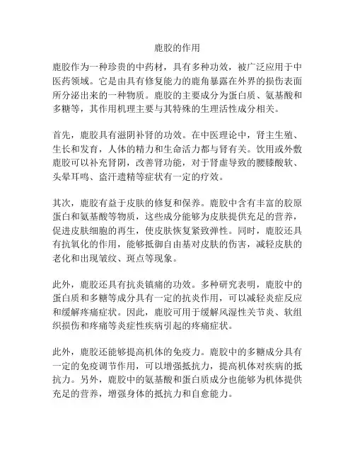 鹿胶的作用