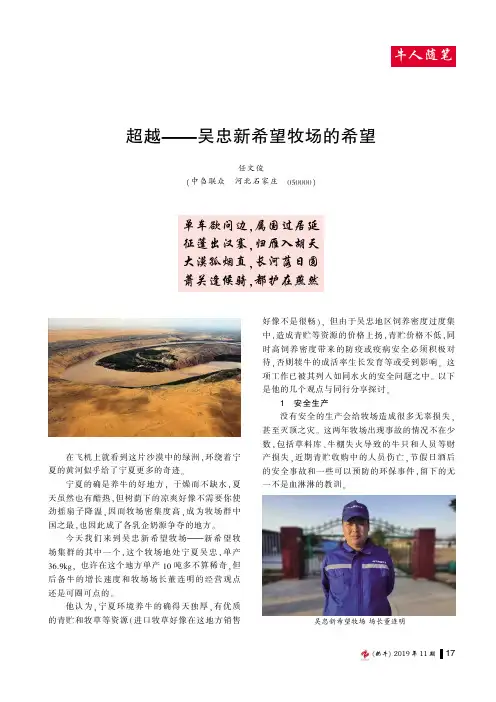 超越——吴忠新希望牧场的希望