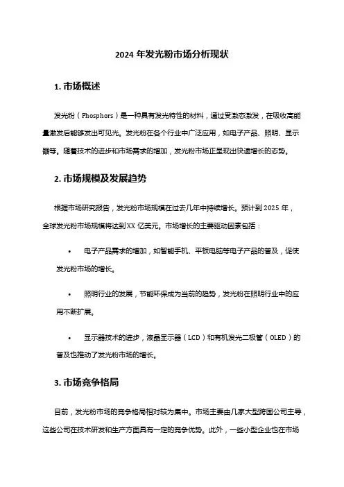 2024年发光粉市场分析现状