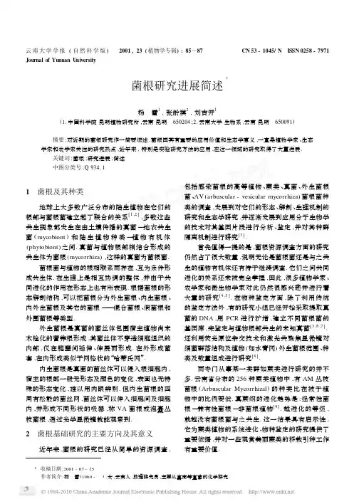 菌根研究进展简述