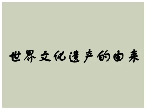 1.1世界文化遗产的由来(杨)