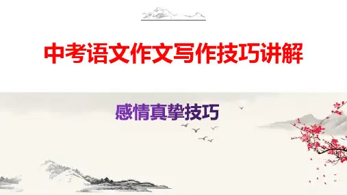 中考语文作文写作技巧讲解—感情真挚技巧全文