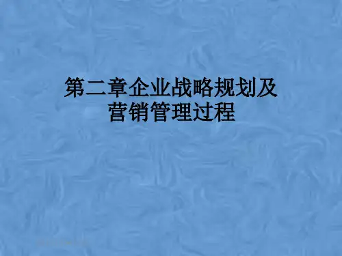 第二章企业战略规划及营销管理过程
