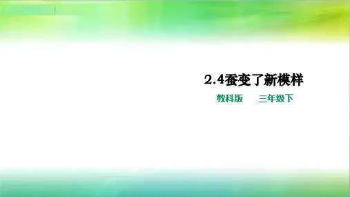 教科版小学科学新版本三年级下册科学2.4蚕变了新模样(课件)