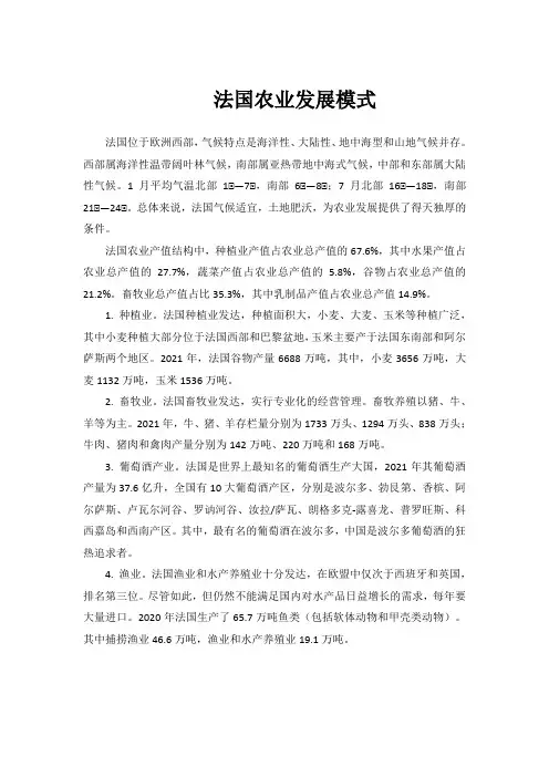 法国农业发展模式