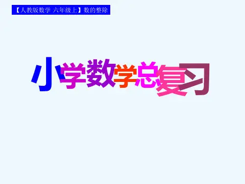 人教版小学数学六年级上册《数的整除》总复习PPT课件
