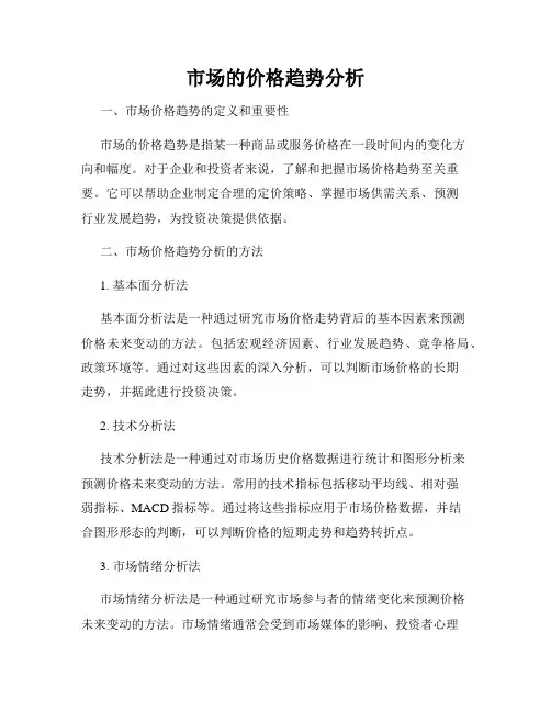 市场的价格趋势分析