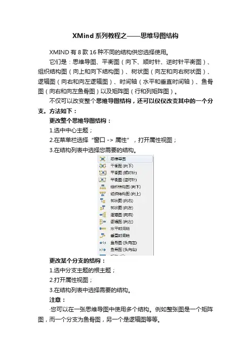 XMind系列教程之——思维导图结构