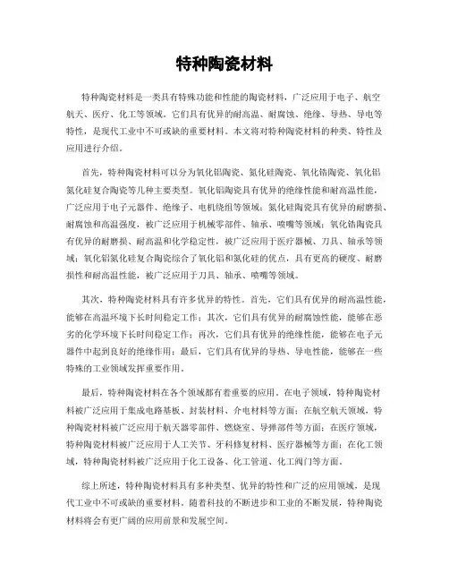 特种陶瓷材料