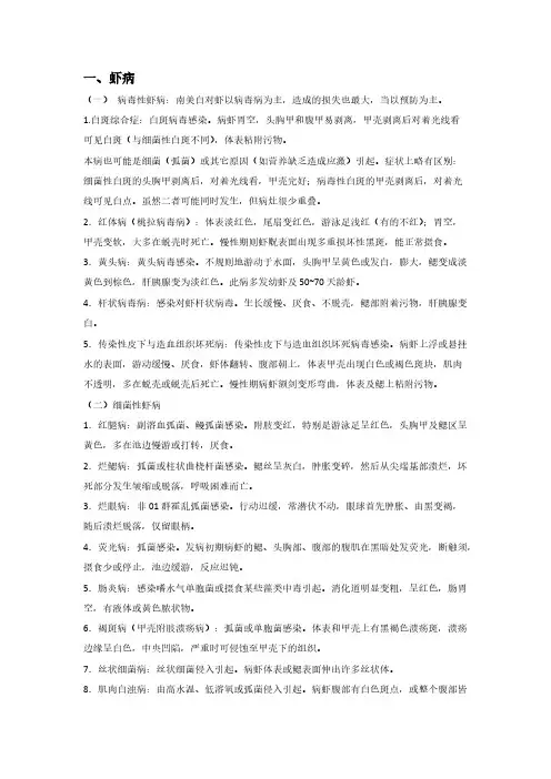 常见虾病