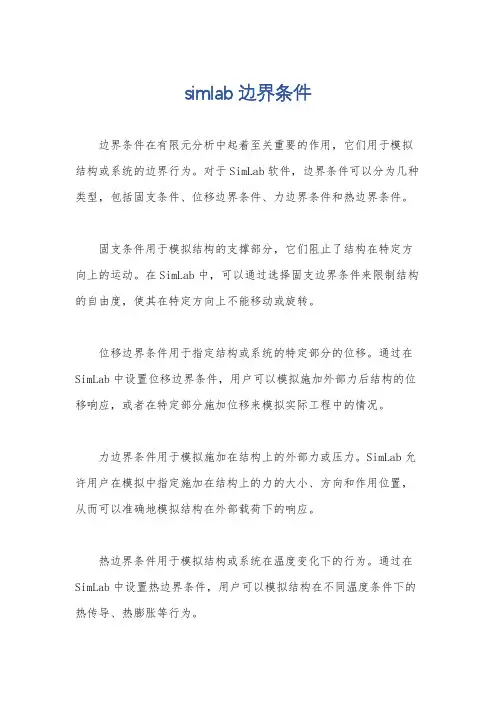 simlab边界条件