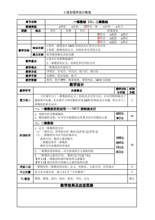 C语言2-一维数组(2)、二维数组