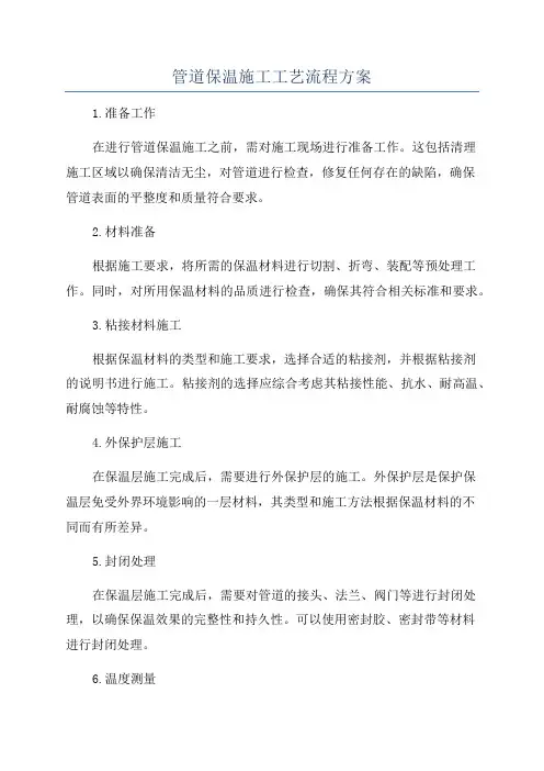 管道保温施工工艺流程方案