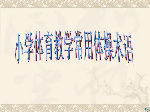 小学体育《教学常用术语》课件