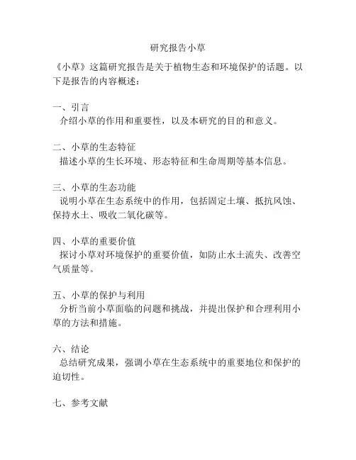 研究报告小草
