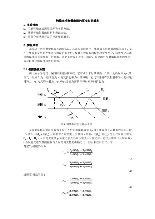 03.01.椭偏光法测量薄膜的厚度和折射率