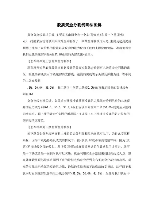 股票黄金分割线画法图解