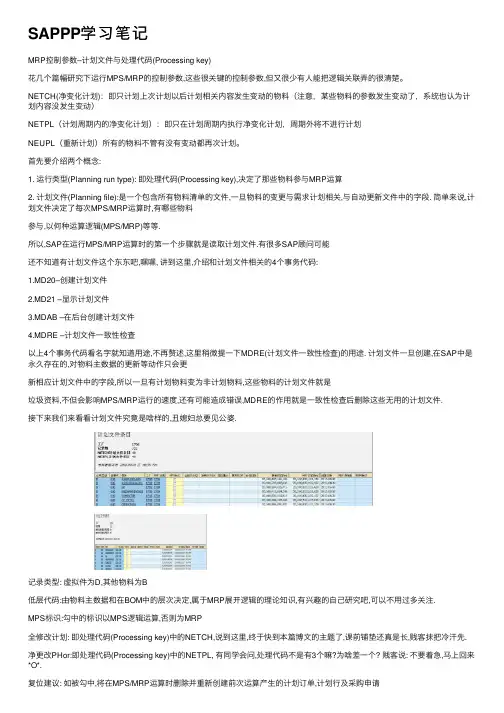 SAPPP学习笔记