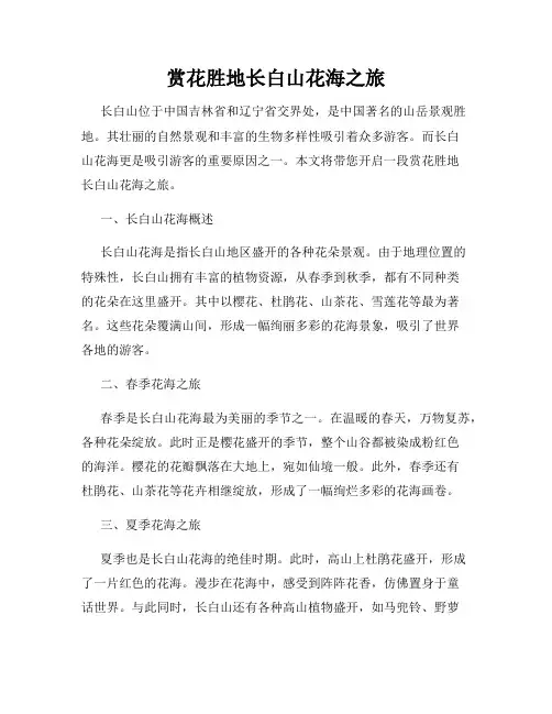 赏花胜地长白山花海之旅