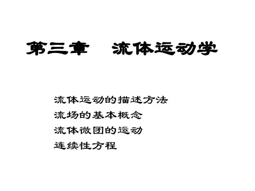 流体力学(流体运动学)