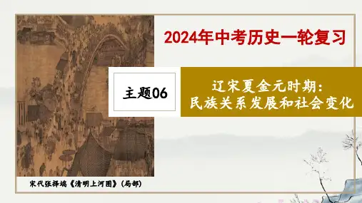 主题06  辽宋夏金元时期：民族关系发展和社会变化 - 中考历史一轮复习考点过过过(统编版)  