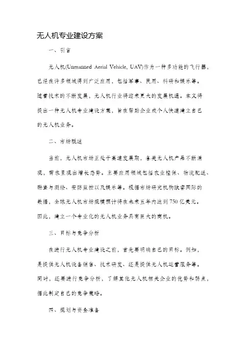 无人机专业建设方案