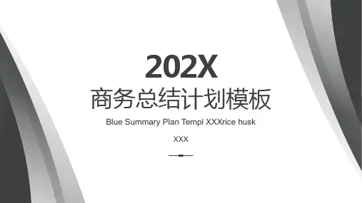 商务风 简约 黑白 PPT模板