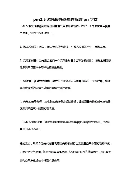 pm2.5激光传感器原理解读pn学堂