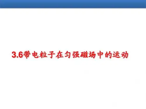 带电粒子在匀强磁场中的运动
