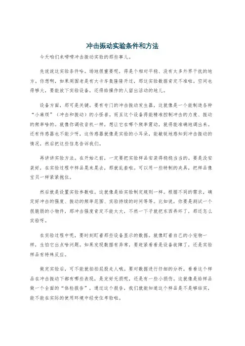 冲击振动实验条件和方法