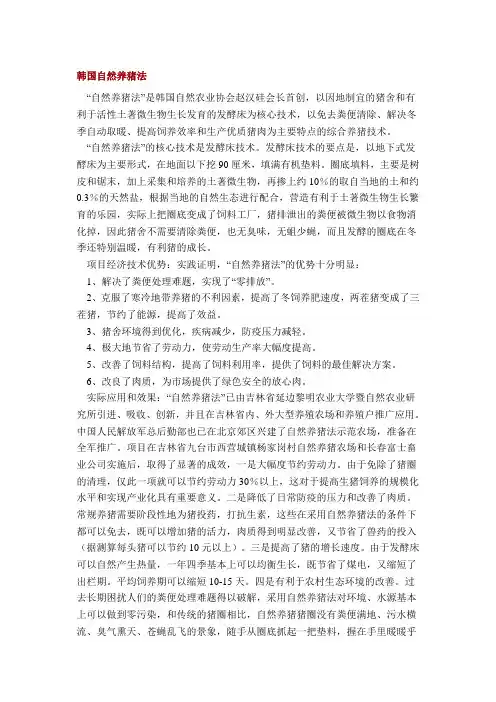 韩国自然养猪法