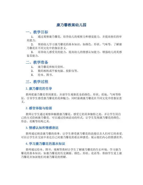 康乃馨教案幼儿园
