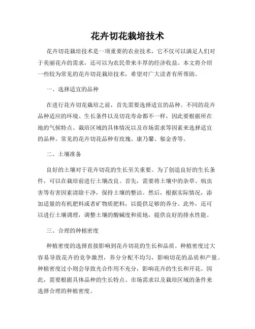 花卉切花栽培技术