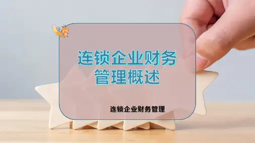 连锁企业财务管理概述